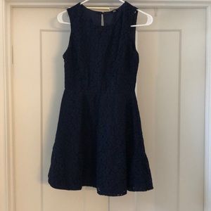 Lily Rose skater navy lace dress